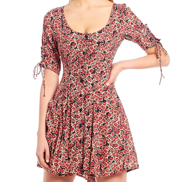 M Free People Floral Print Dress - Picture 1 of 9